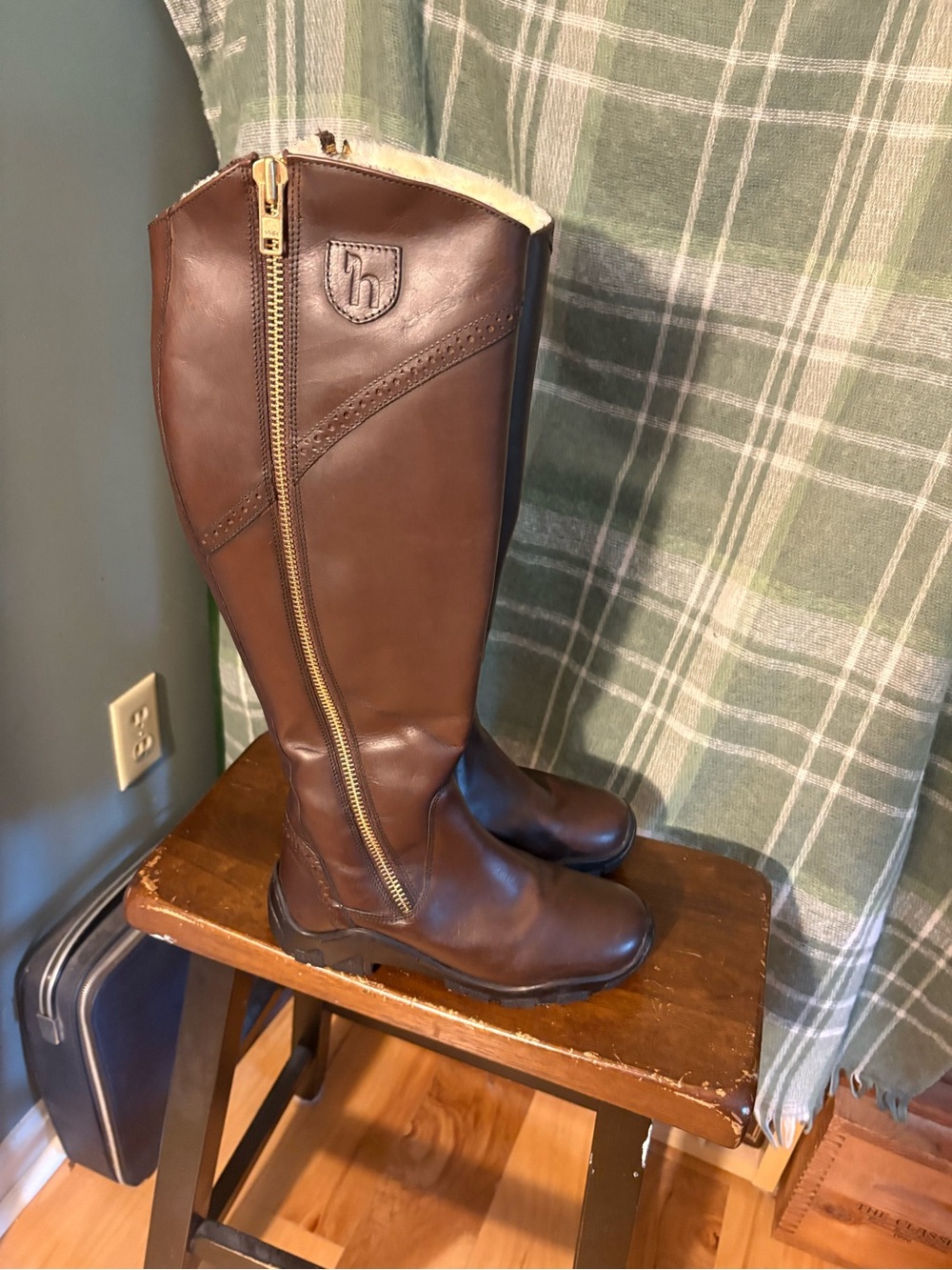 Horze lined Aspen winter leather water resistant riding boots 7.5 regular